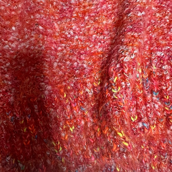 NWT Free People Stardust Marled Mock Neck Pullover Sweater in flame combo S - Picture 16 of 16